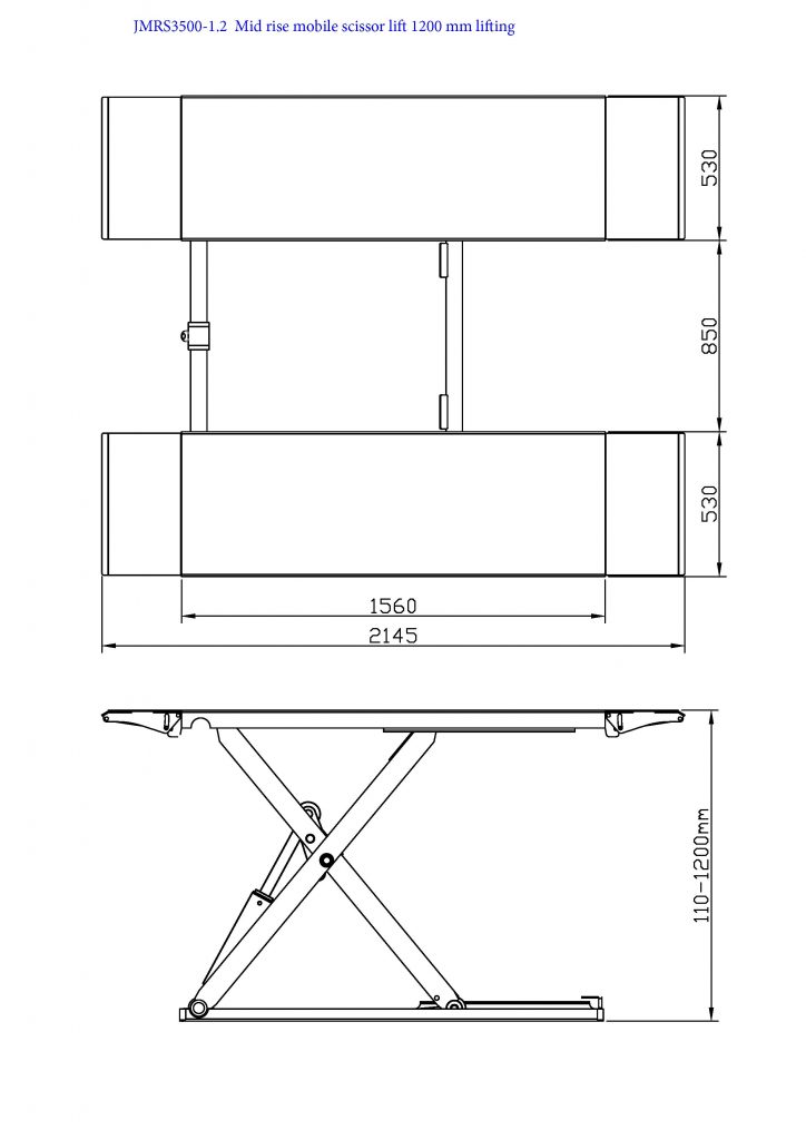 Car Scissor Lift 3.5T- Professional Grade - Jackaroo JMRS3500-1.2 - Pro ...